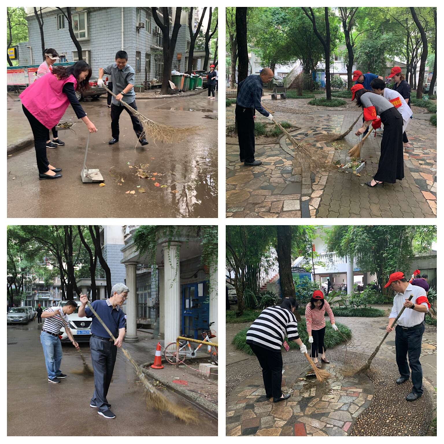 qmh球盟会开展“清洁家园迎军运、党员干部进社区”活动